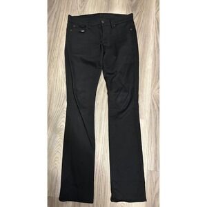 7 For All Mankind Edie Black Bootcut Jeans Womens Size 28 Zipper‎ Pockets